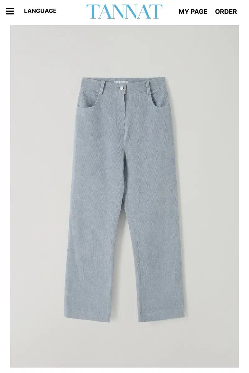 타낫 Corduroy canal pants (soft blue) S사이즈